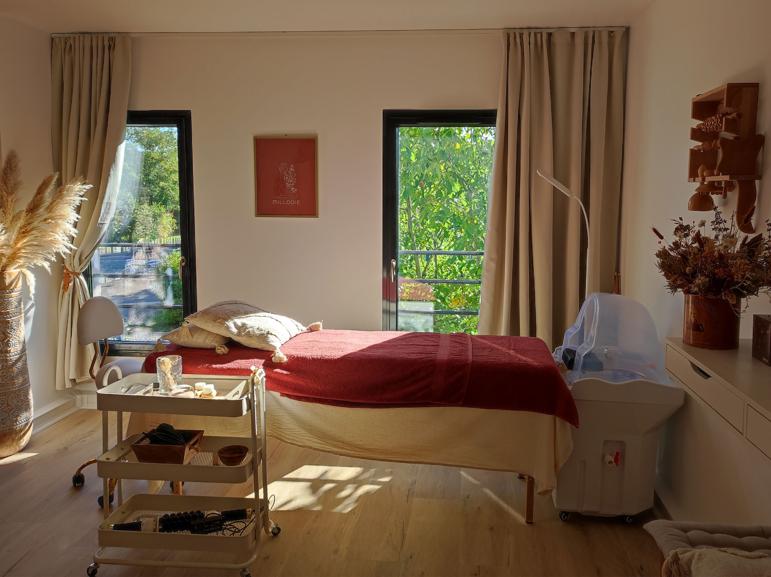Cabine de soins bien-être de l’institut Millodie à Bailly-Romainvilliers en Seine-et-Marne