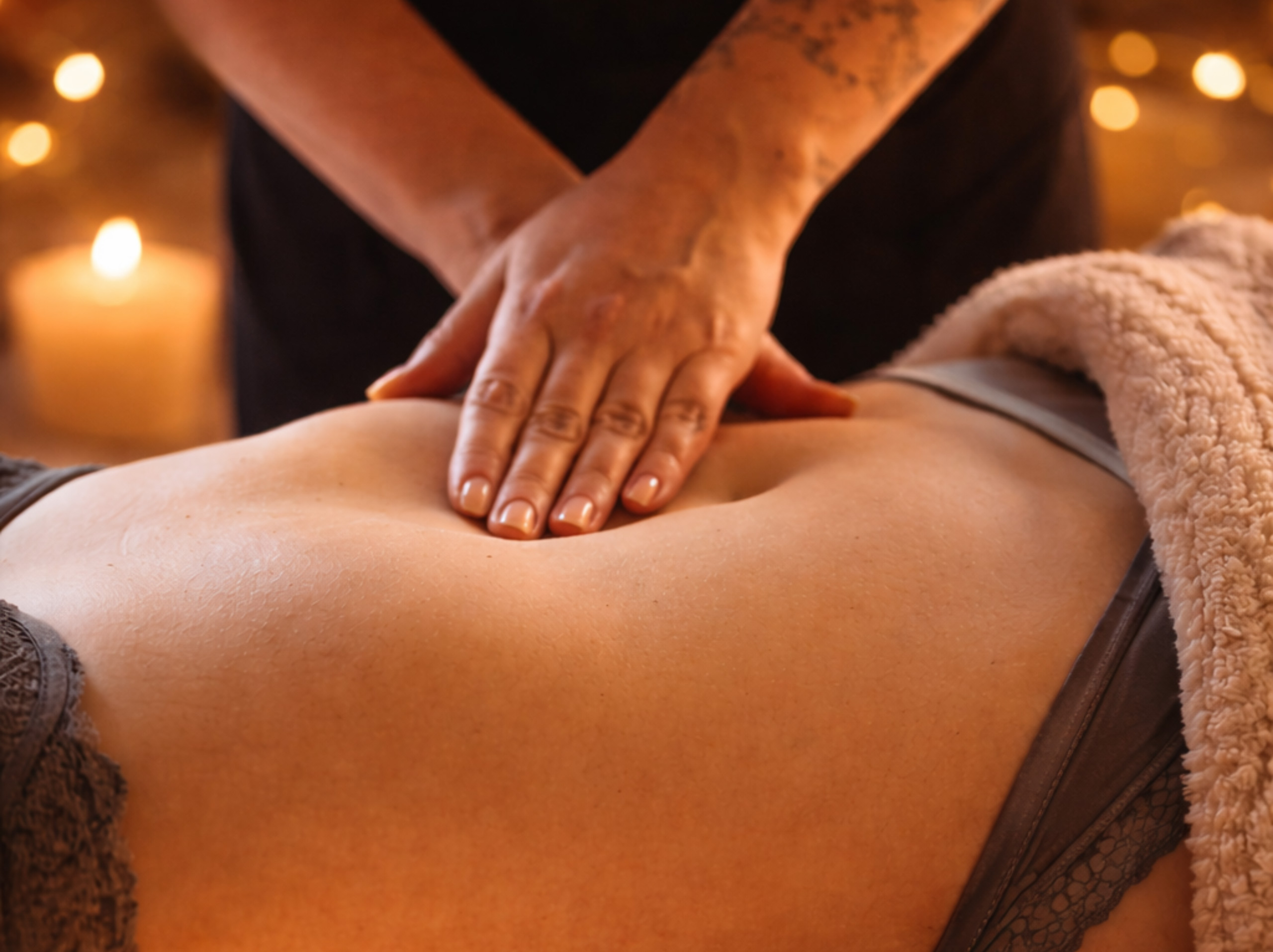 Drainage lymphatique du ventre en institut bien-être féminin